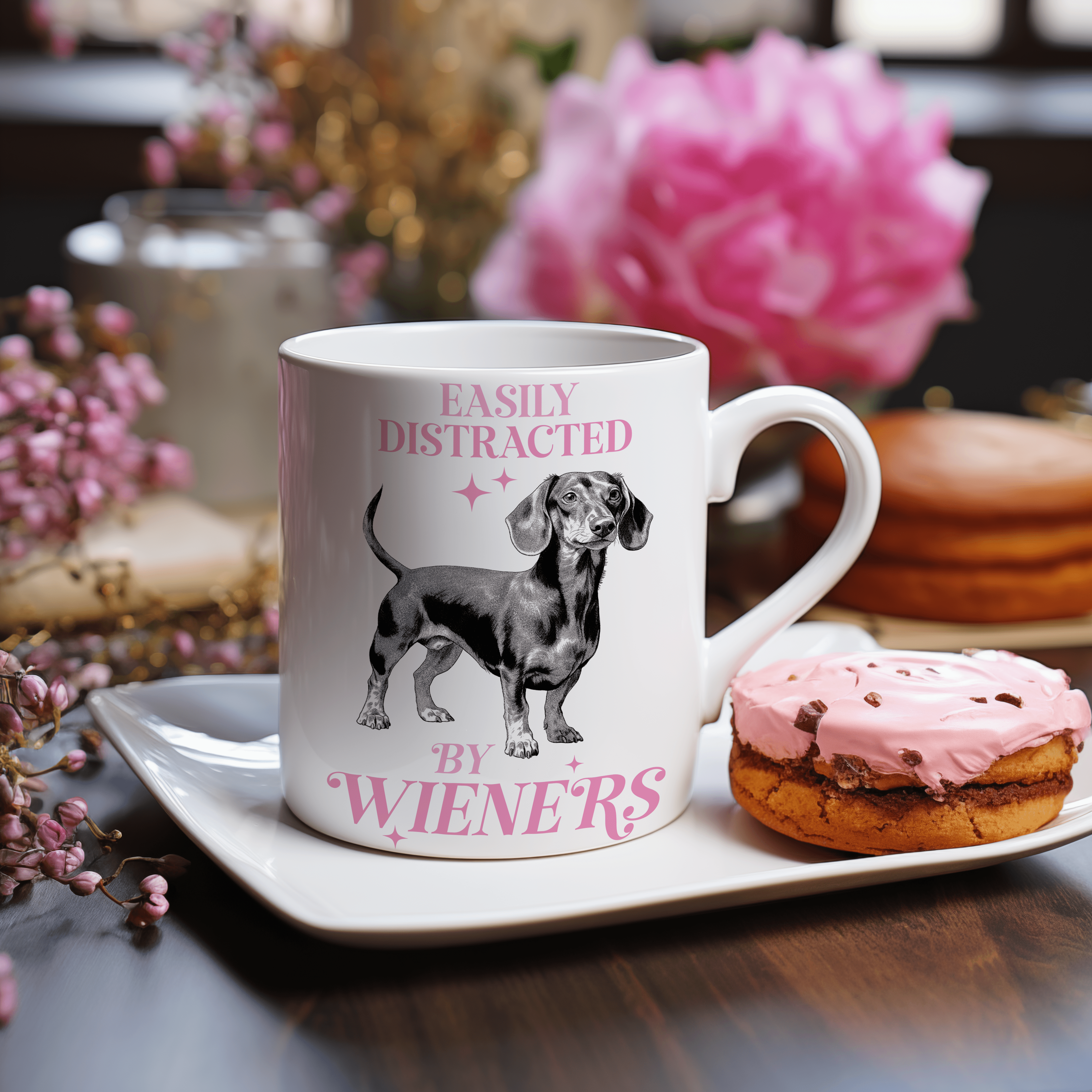 Funny dog quotes on a mug 